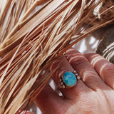 The Ellipsis Ring in Whitewater Turquoise (Size 8.5)