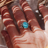The Ellipsis Ring in Whitewater Turquoise (Size 8.5)