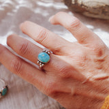 The Ellipsis Ring in Whitewater Turquoise (Size 8.5)