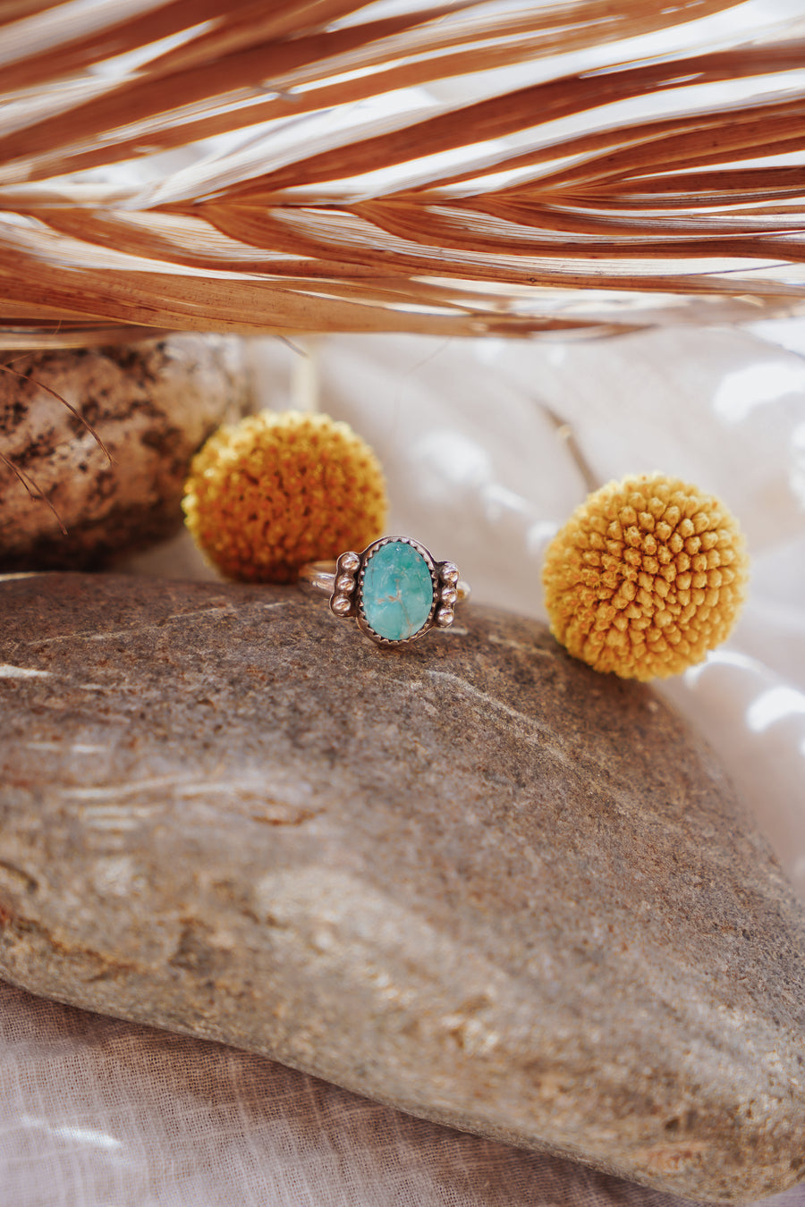 The Ellipsis Ring in Whitewater Turquoise (Size 10)