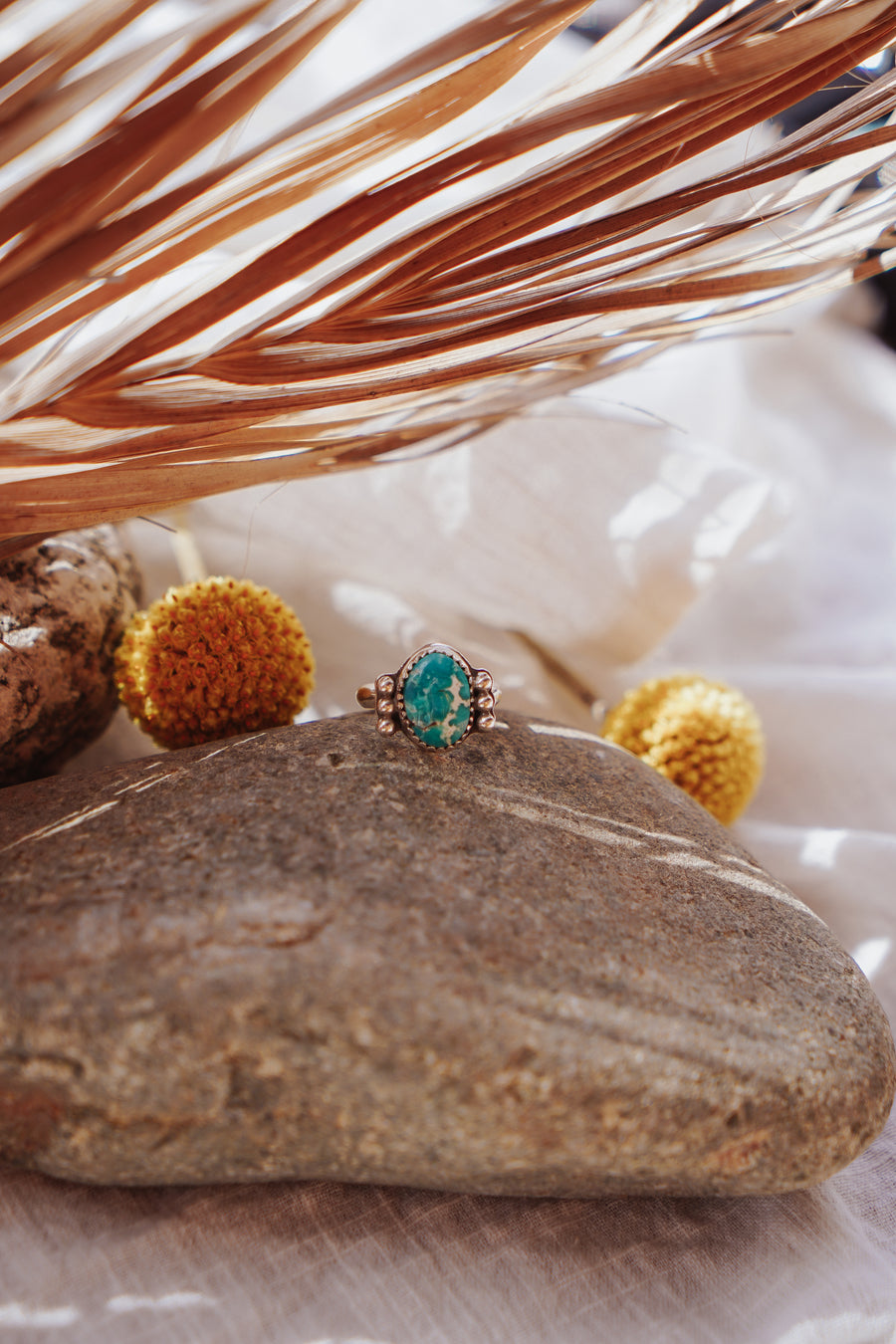 The Ellipsis Ring in Whitewater Turquoise (Size 6.5)