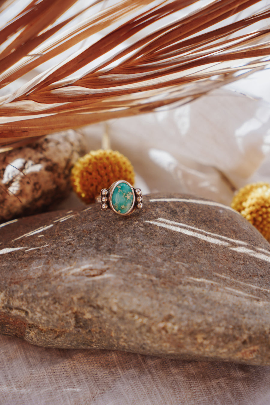 The Ellipsis Ring in Whitewater Turquoise (Size 5.5)