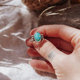 The Ellipsis Ring in Whitewater Turquoise (Size 5.5)