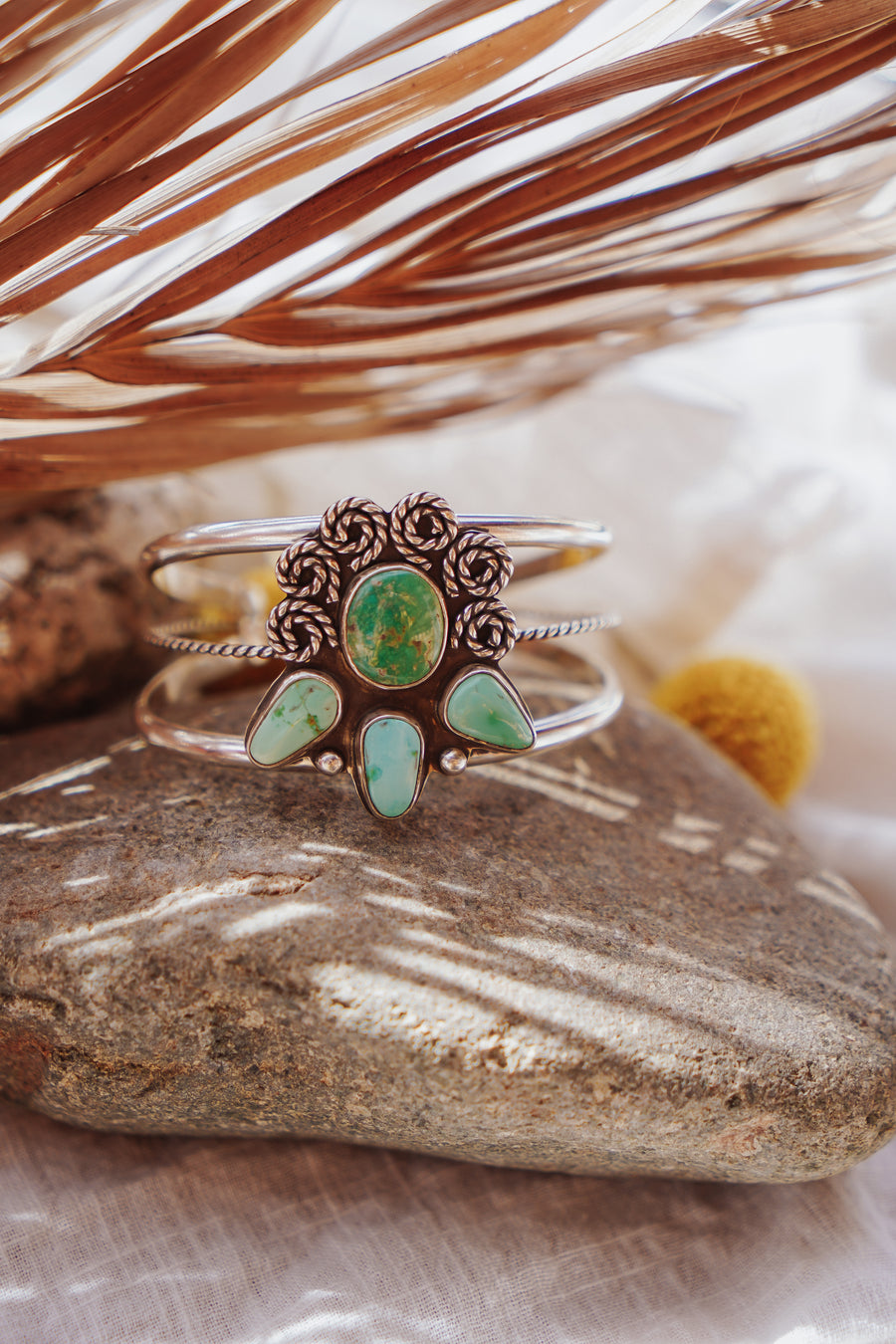 Statement Cuff in Blue Ridge, Sonoran Mountain, & Emerald Valley