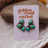 Cluster Stud Earrings in Campitos & Tyrone Turquoise