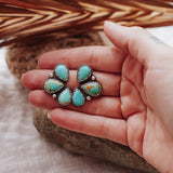 Cluster Stud Earrings in Campitos & Tyrone Turquoise
