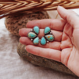 Cluster Stud Earrings in Campitos & Tyrone Turquoise