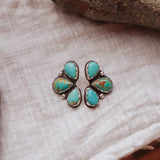 Cluster Stud Earrings in Campitos & Tyrone Turquoise
