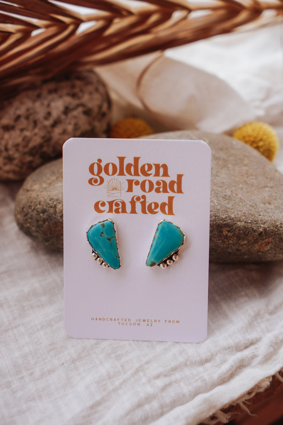 Lacuna Studs in Tyrone Turquoise
