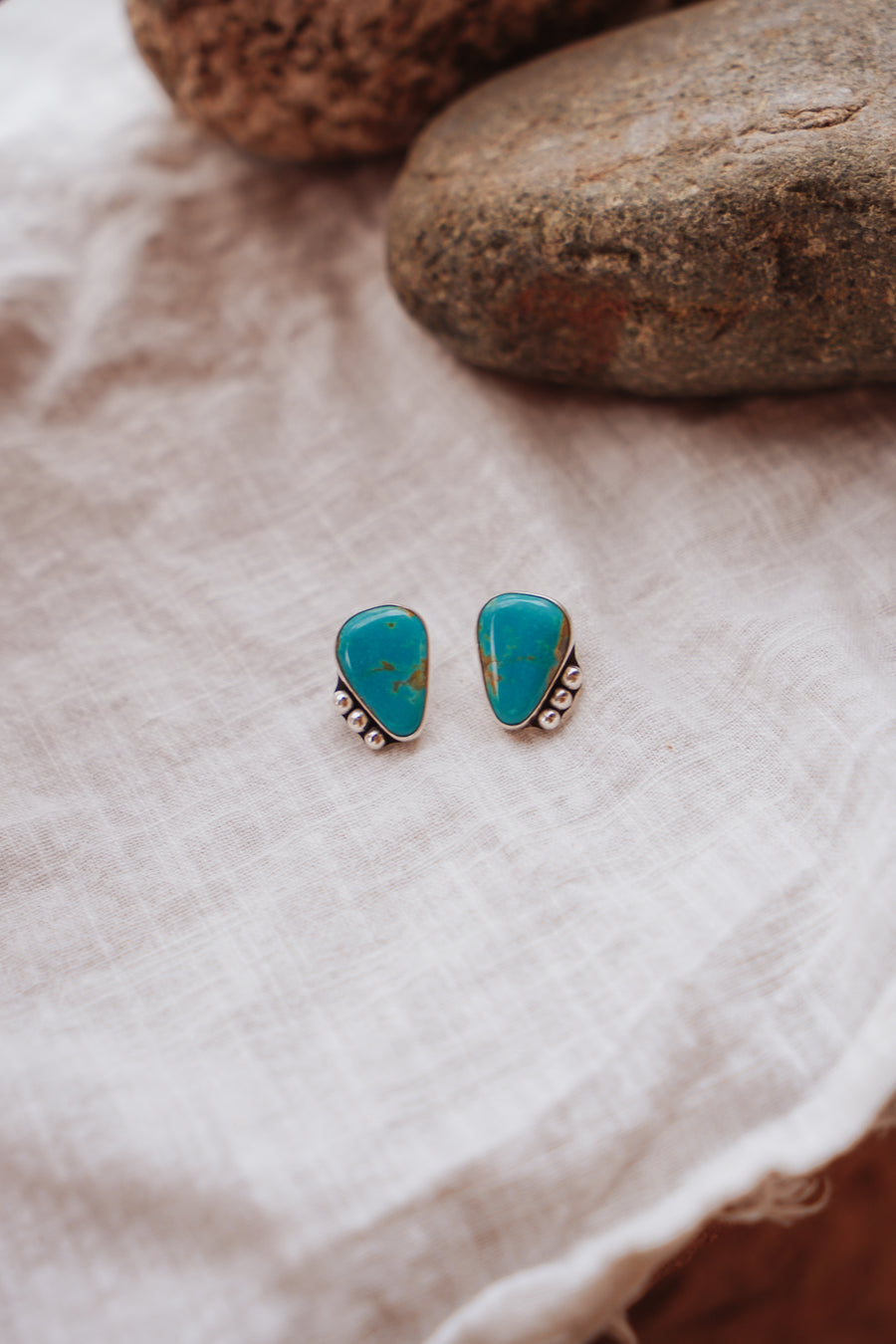 Lacuna Studs in Tyrone Turquoise