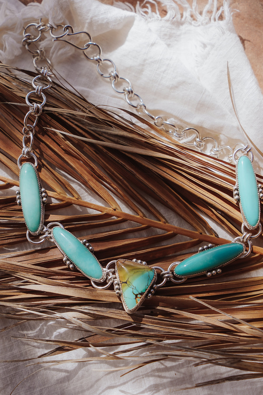 Statement Necklace in Iron Maiden & Campitos Turquoise