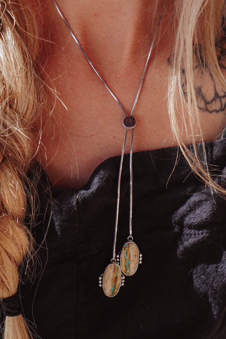 The Wilding Bolo in Royston Ribbon Turquoise