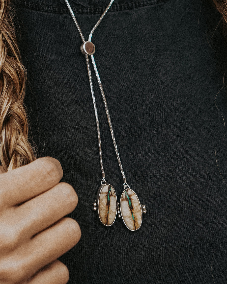 The Wilding Bolo in Royston Ribbon Turquoise