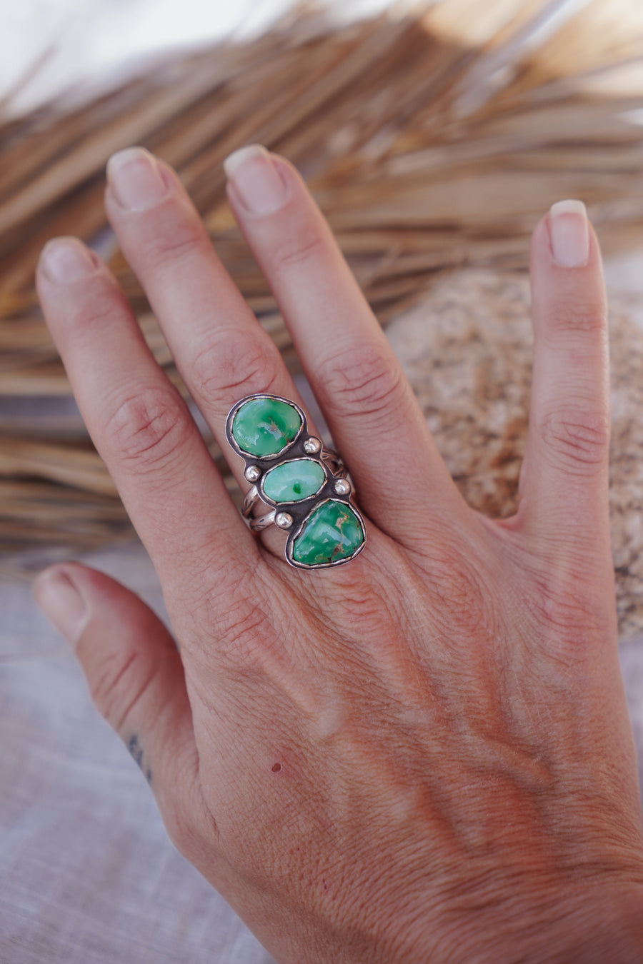 Cairn Ring in Emerald Valley Turquoise (Size 9)