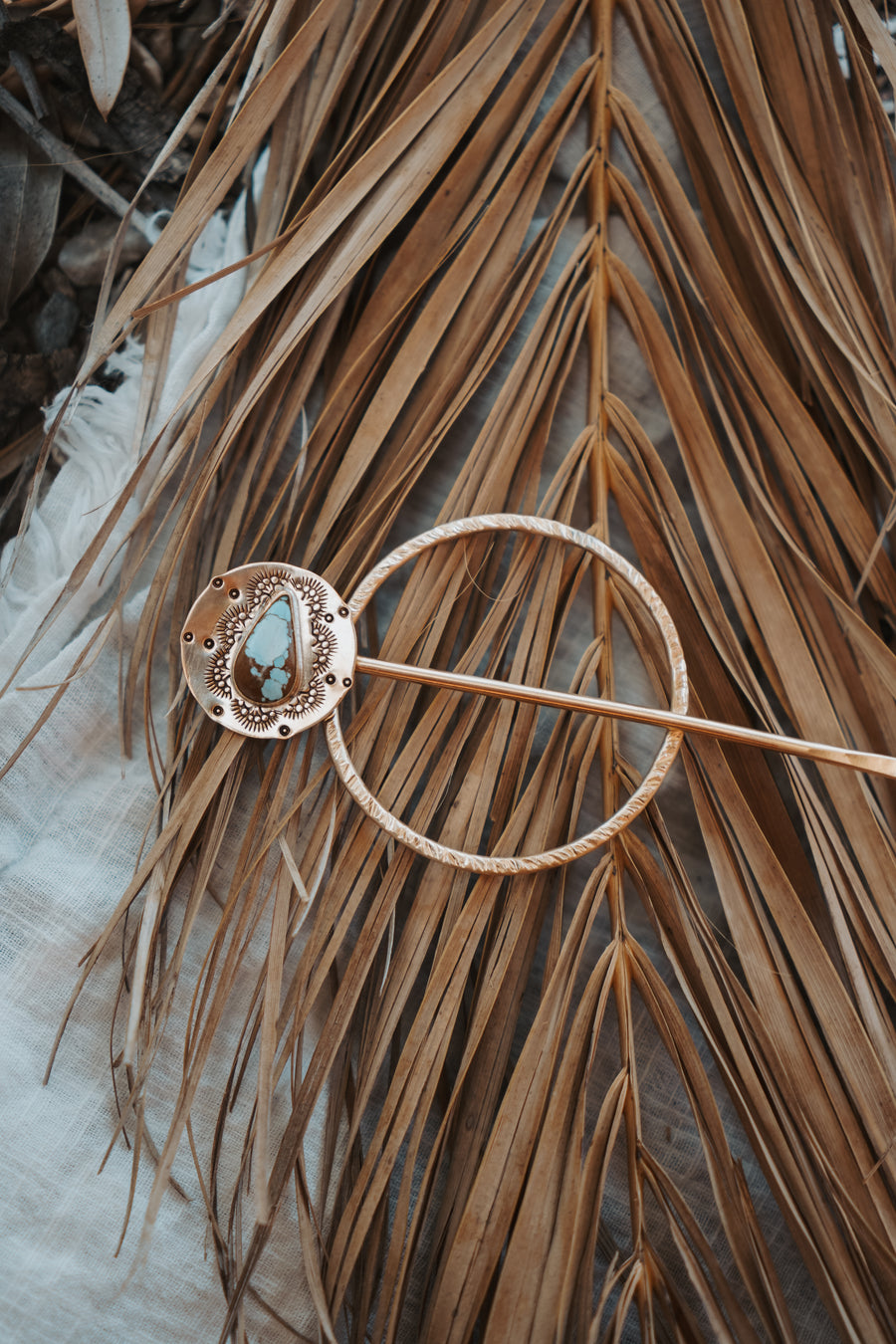 The Wanderer Hairpin in Sandhill Turquoise