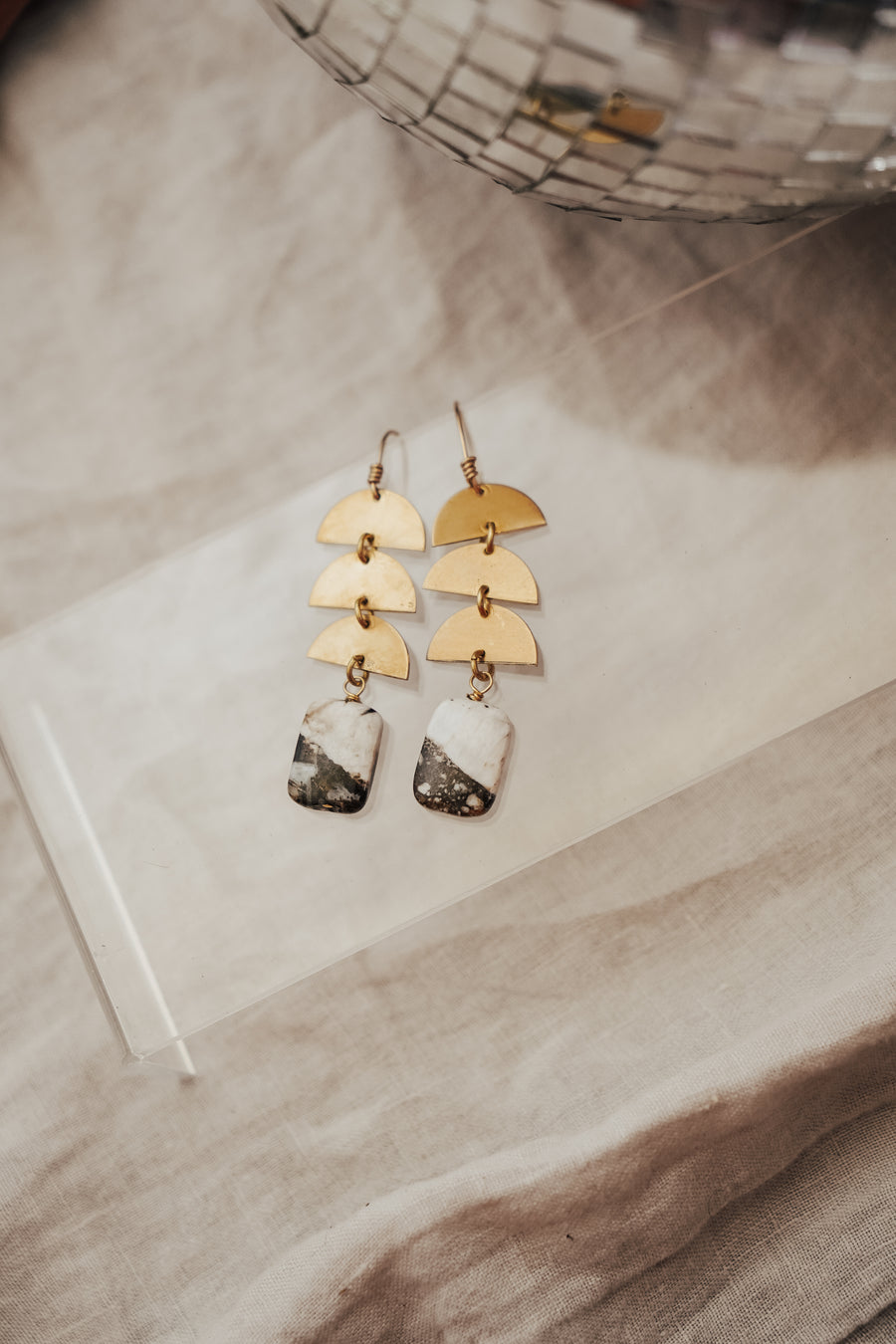 The Desert Rain Dangle Earrings with Wild horse