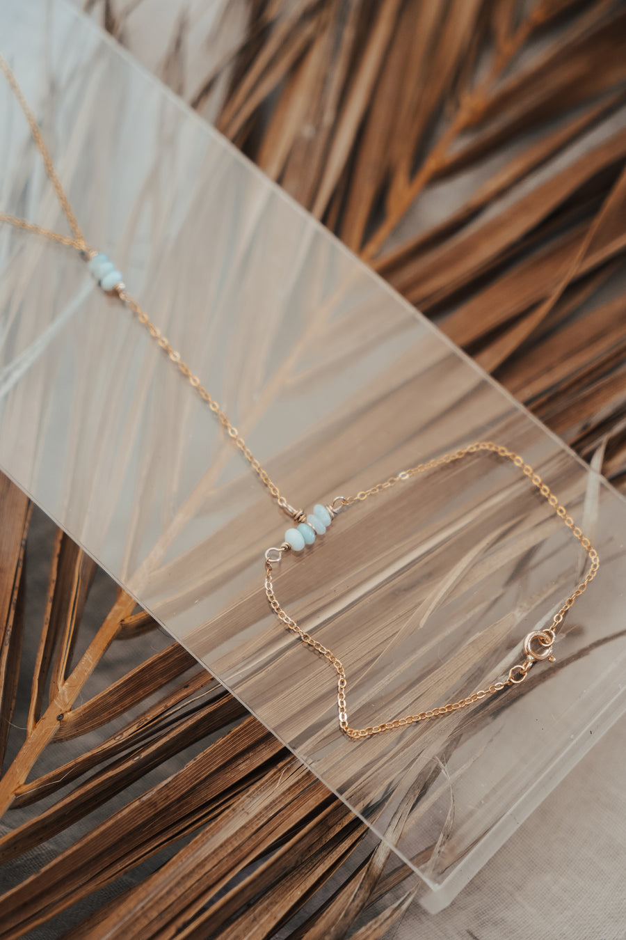 The Allure Hand Chain in Amazonite