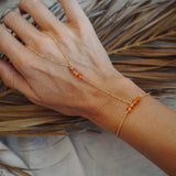 The Allure Hand Chain in Carnelian
