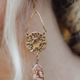 The Sun Drop Earrings with Red Jasper