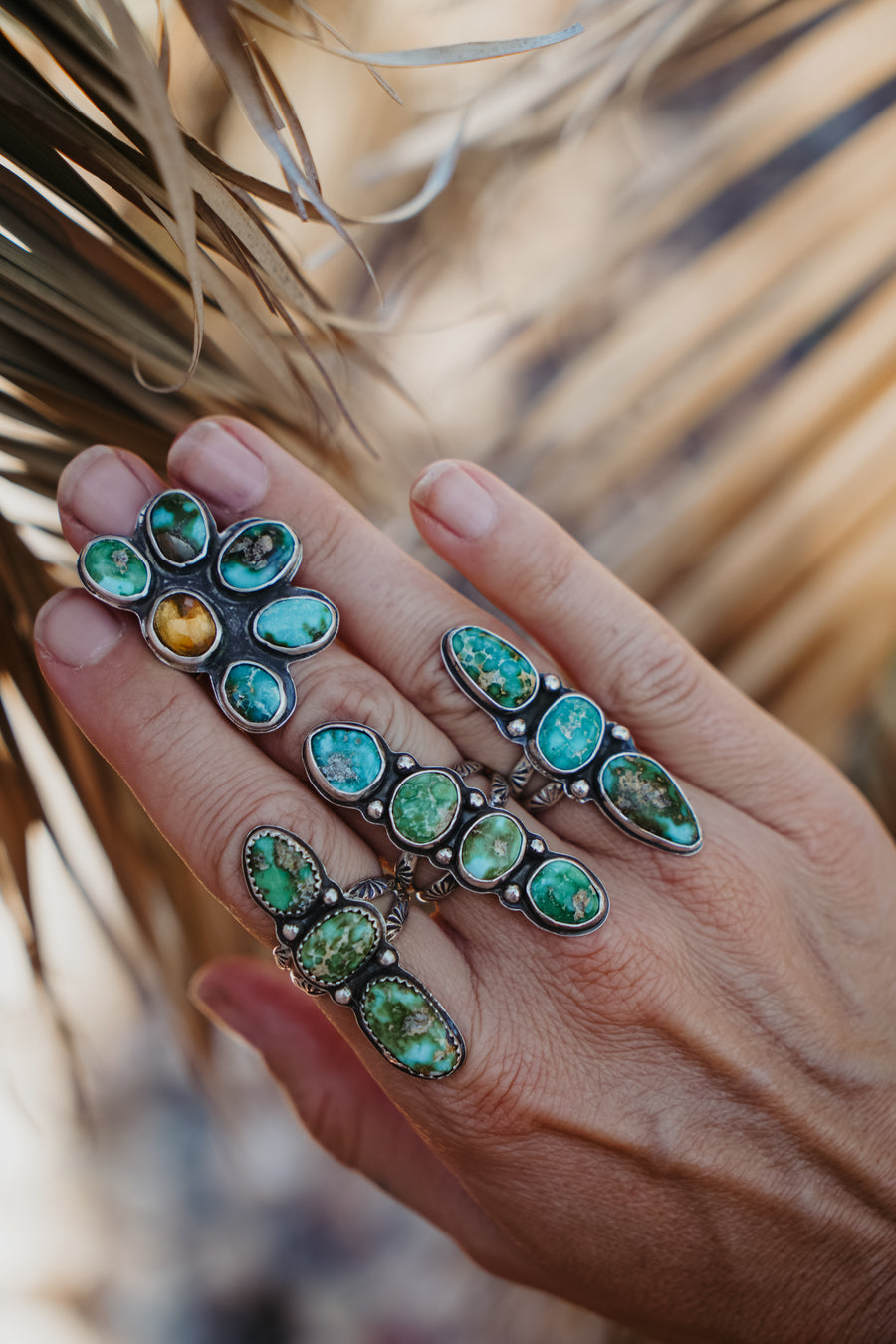 Cairn  Ring in Sonoran Gold Turquoise (Size 7.5)