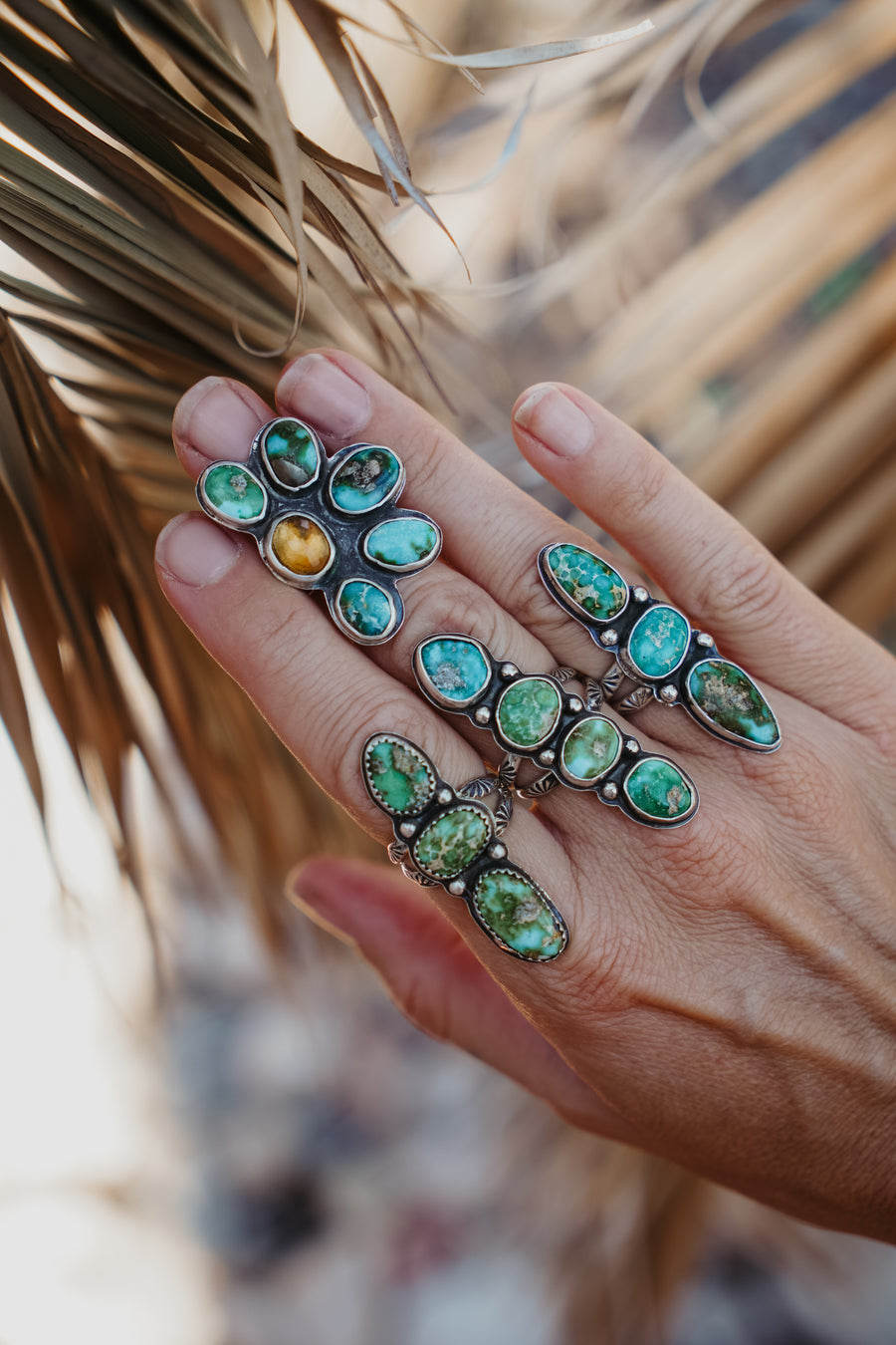 Cairn  Ring in Sonoran Gold Turquoise (Size 6.5)