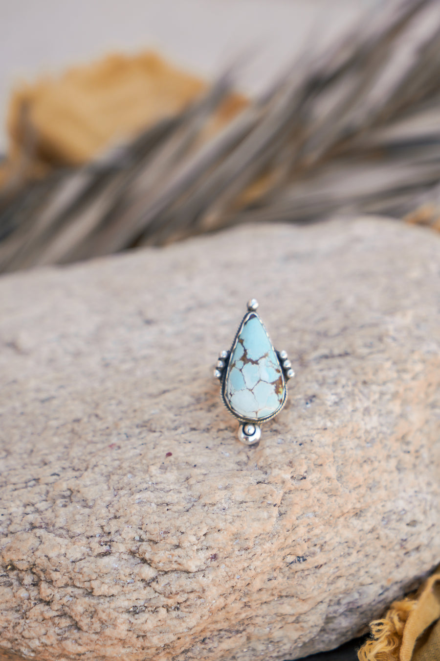 The Aurora Ring in Sand Hill Turquoise (size 7.5)