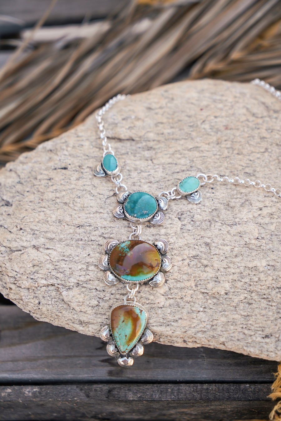 Statement Necklace in Turquoise