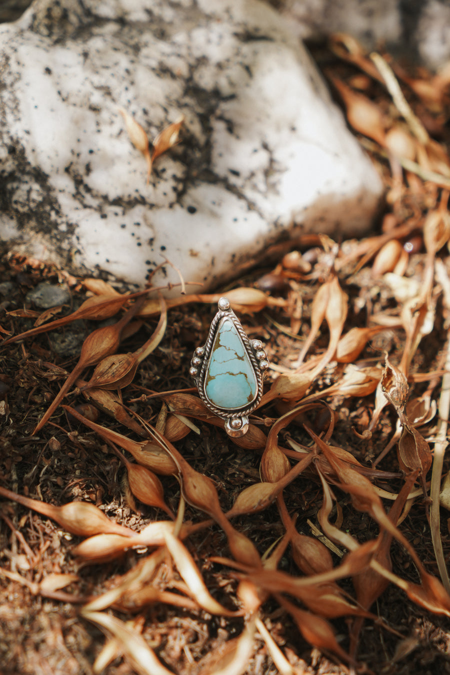 The Aurora Ring in Sandhill Turquoise (Size 6)