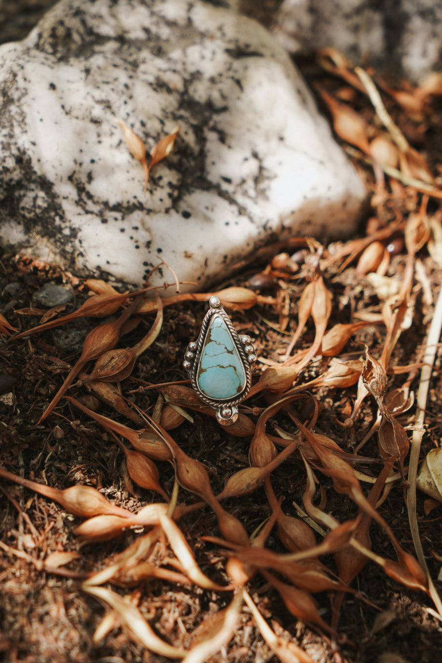 The Aurora Ring in Sandhill Turquoise (Size 6)