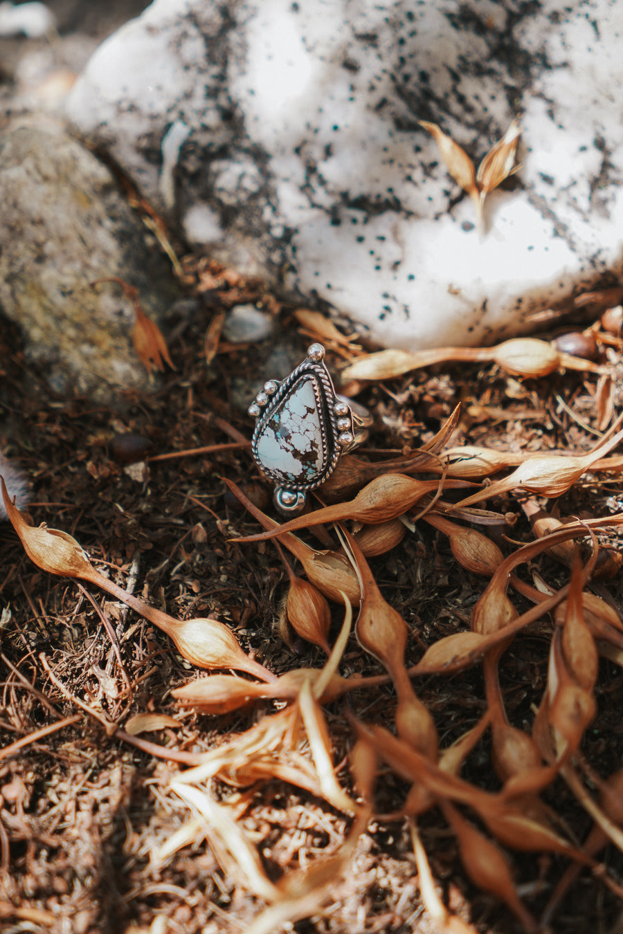 The Aurora Ring in Sandhill Turquoise (Size 6.5)