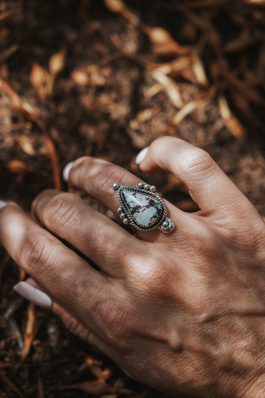 The Aurora Ring in Sandhill Turquoise (Size 6.5)