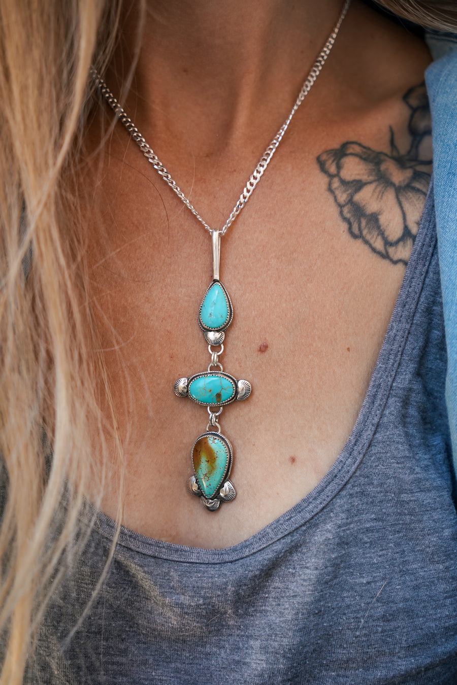 Statement Necklace in Turquoise