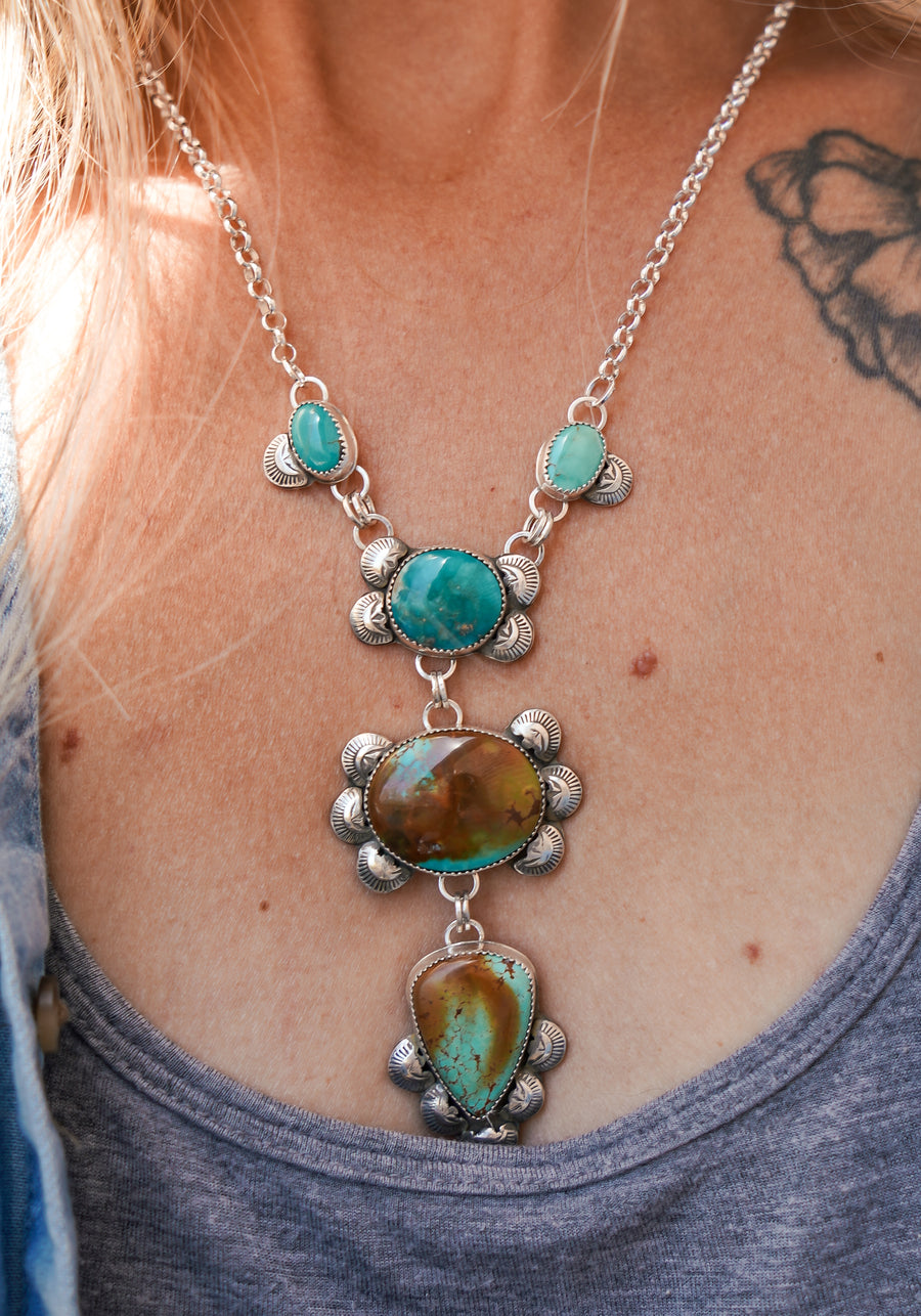 Statement Necklace in Turquoise