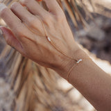 The Allure Hand Chain with Vintage Pearls