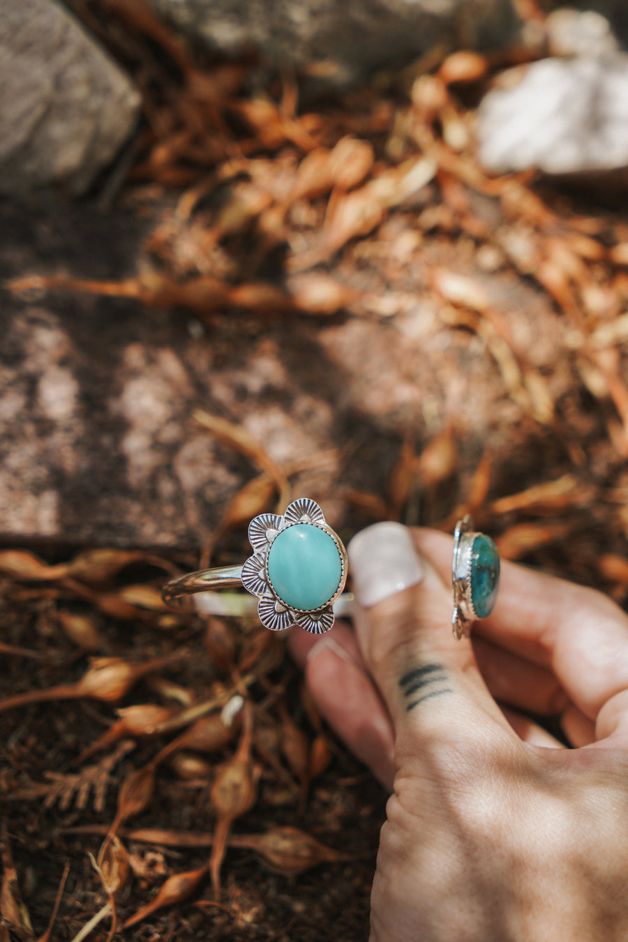 The Canyon Wrap Cuff in STB Sonoran & Arizona Turquoise