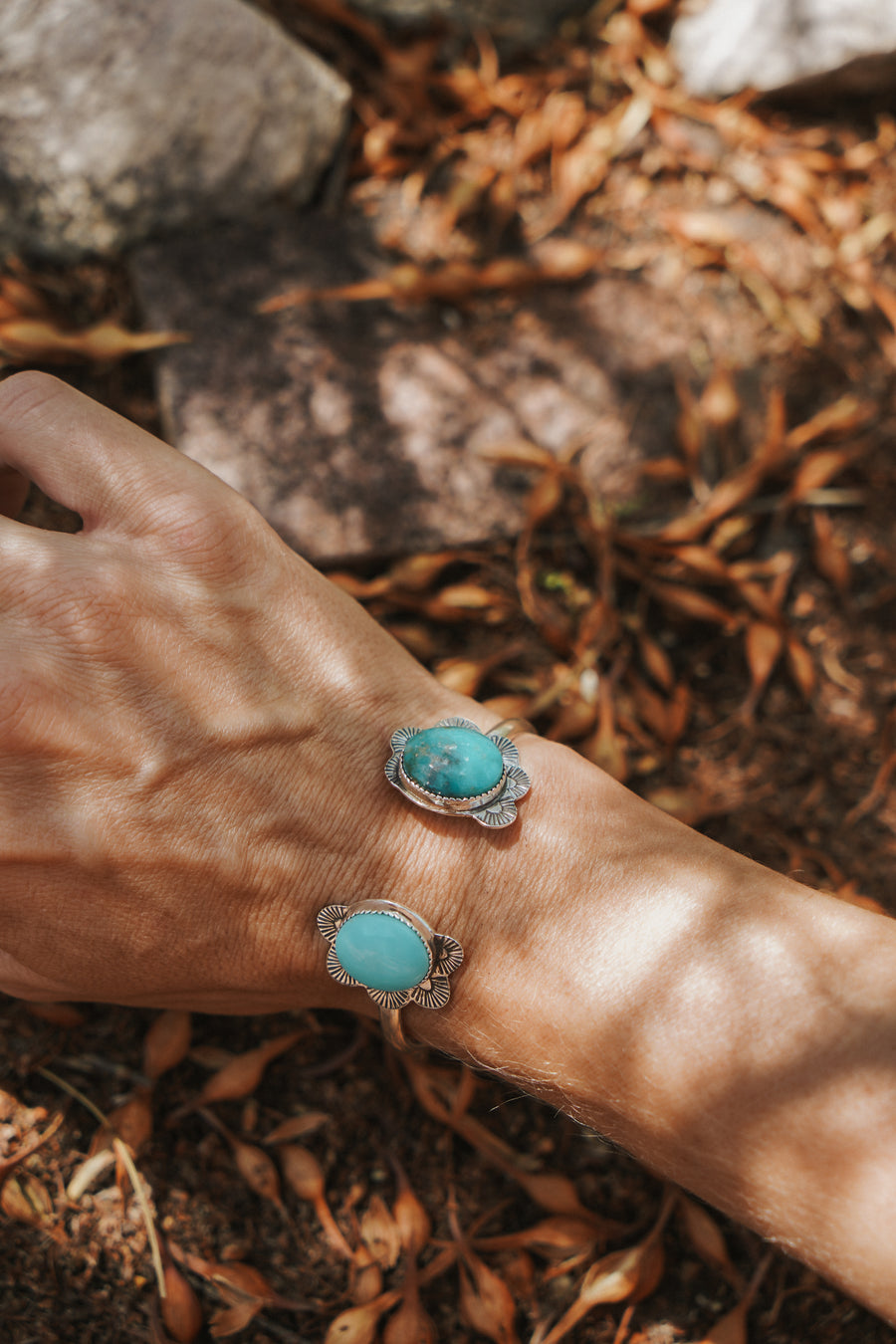 The Canyon Wrap Cuff in STB Sonoran & Arizona Turquoise