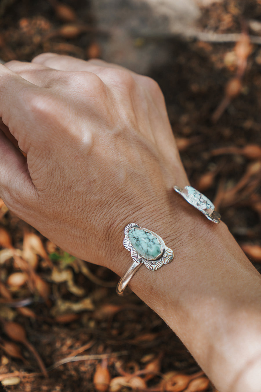 The Canyon Wrap Cuff in Golden Hills & Variscite