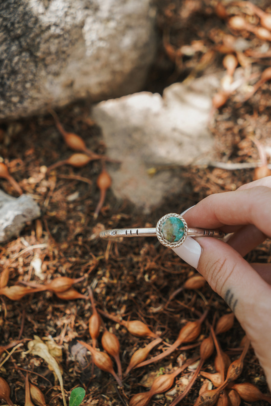 Stacking Cuff in No. 8 Turquoise