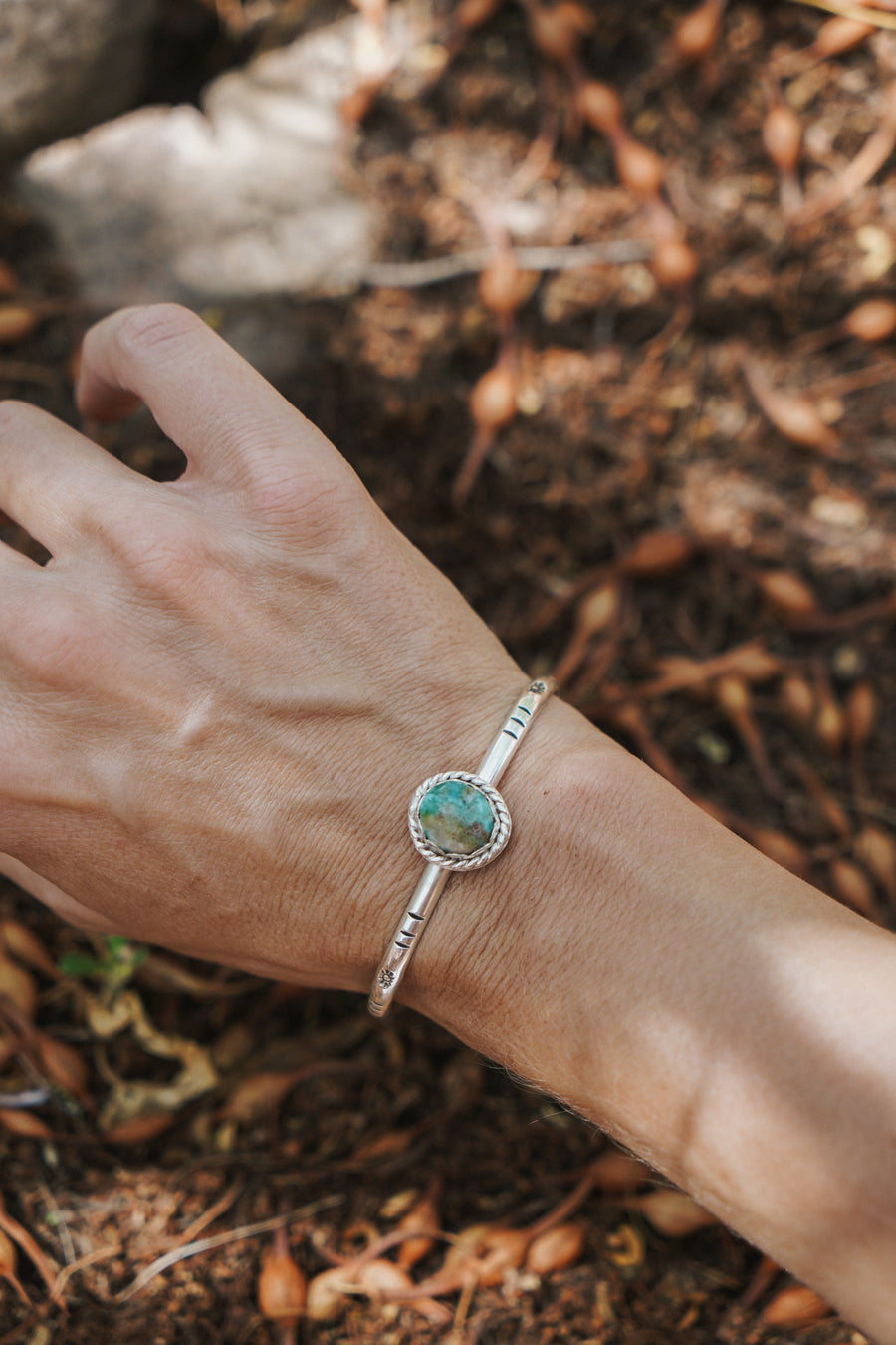 Stacking Cuff in No. 8 Turquoise