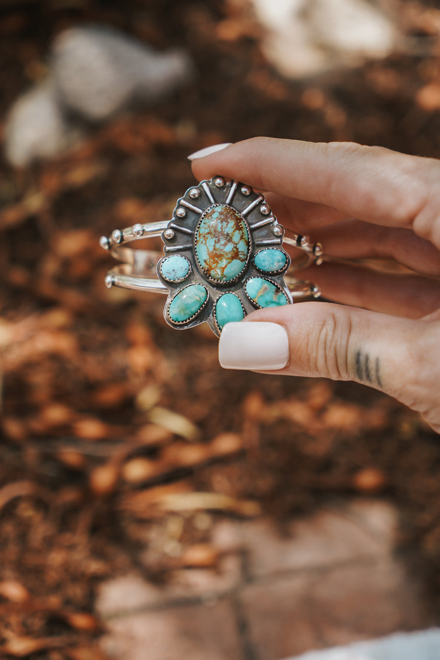 Statement Cuff in Blue Ridge, Emerald Valley, & Arizona Turquoise