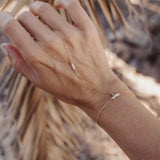 The Allure Hand Chain with Vintage Pearls - Golden Road Crafted